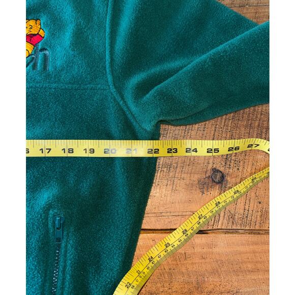Winnie The Pooh Vintage Green Full Zip Long Sleeve Fleece Jacket Disney Store S - Picture 5 of 6